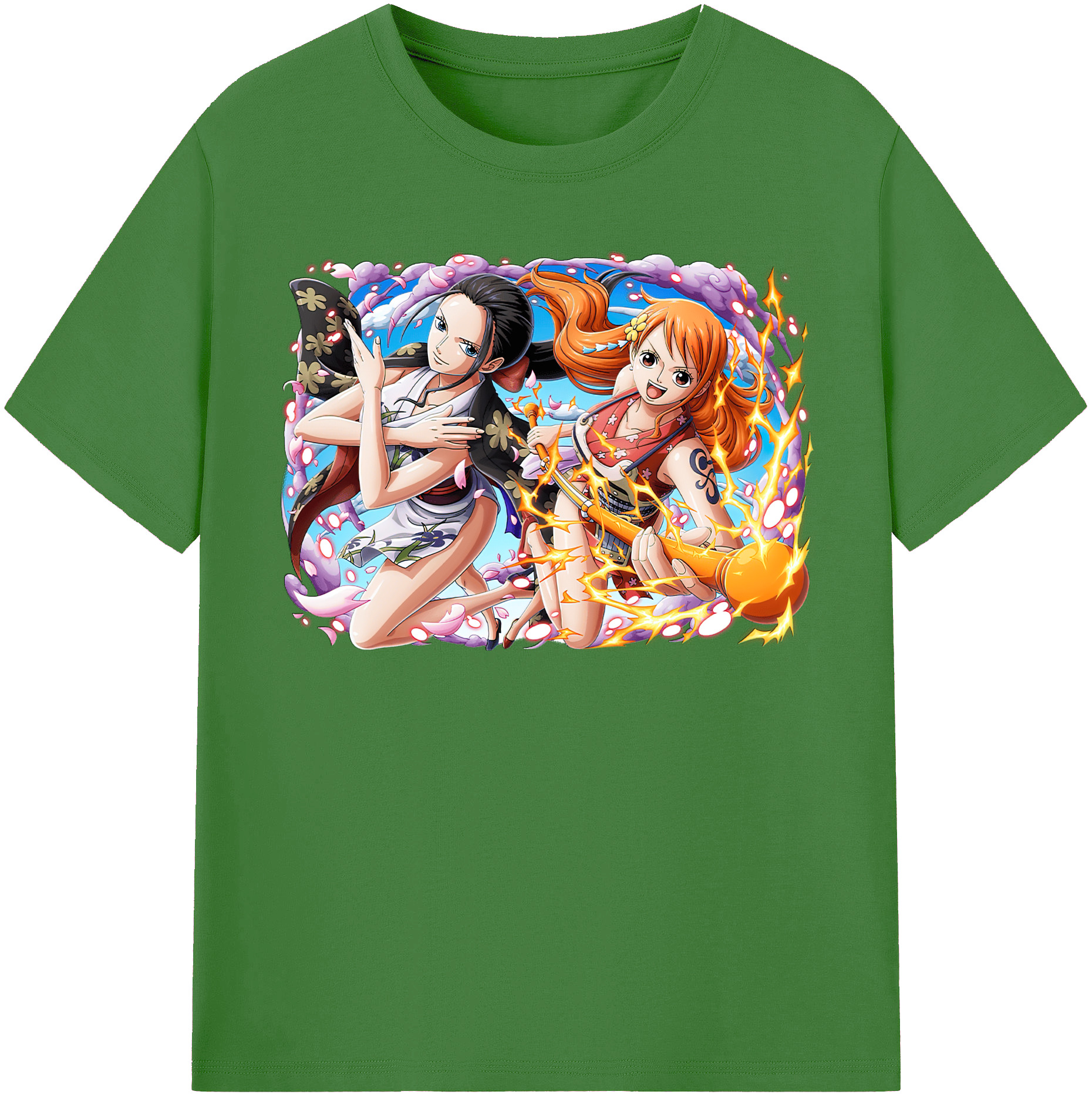 （画像用） ワンピース ナミ ONE PIECE Nami レディースカジュアルプリントTシャツ（綿100％）